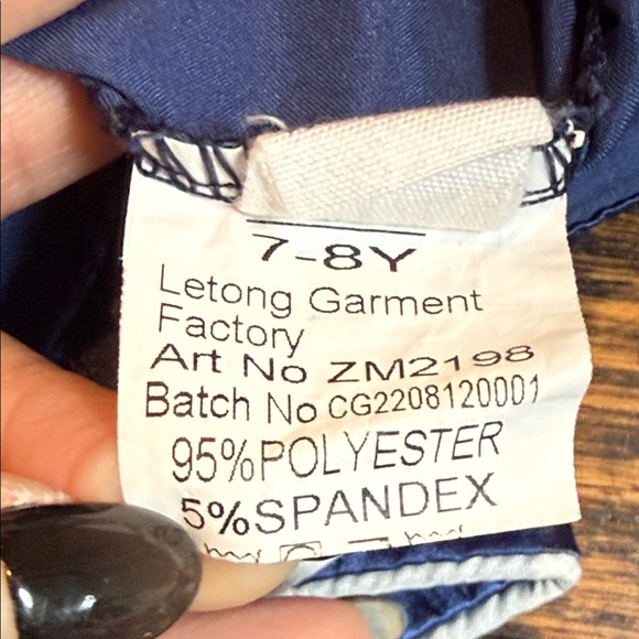 Royal Blue Satin Kids Pajama Set size 7-8 - Picture 13 of 13